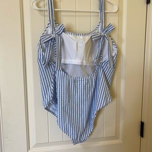 J Crew seersucker one piece, never worn w/ tags on